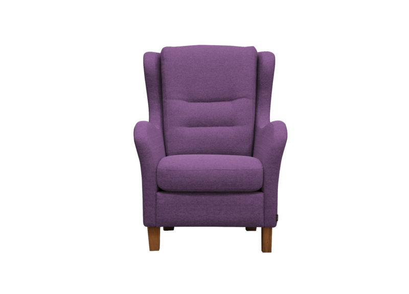 TWIGGY armchair in purple color.
